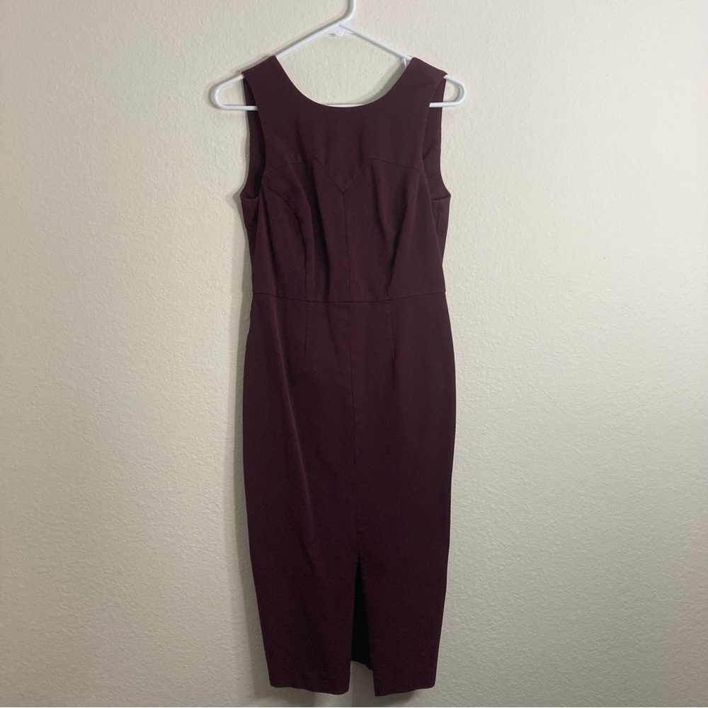 Metaphor Pencil Dress - Maroon - Size 6